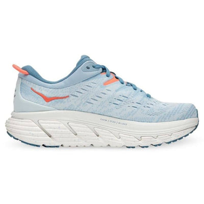 Hoka One Gaviota 4 Womens Running Shoes Size 6.5 Wide Blue Fog Plein Air