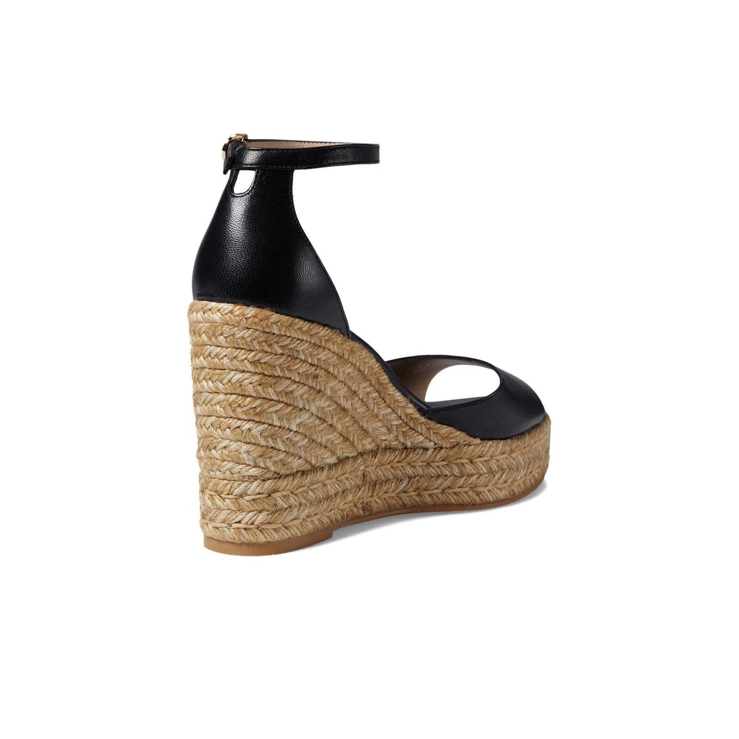 Stuart Weitzman Nudist Espadrille Wedge Sandal Black Size 8C Wide Stuart Weitzman