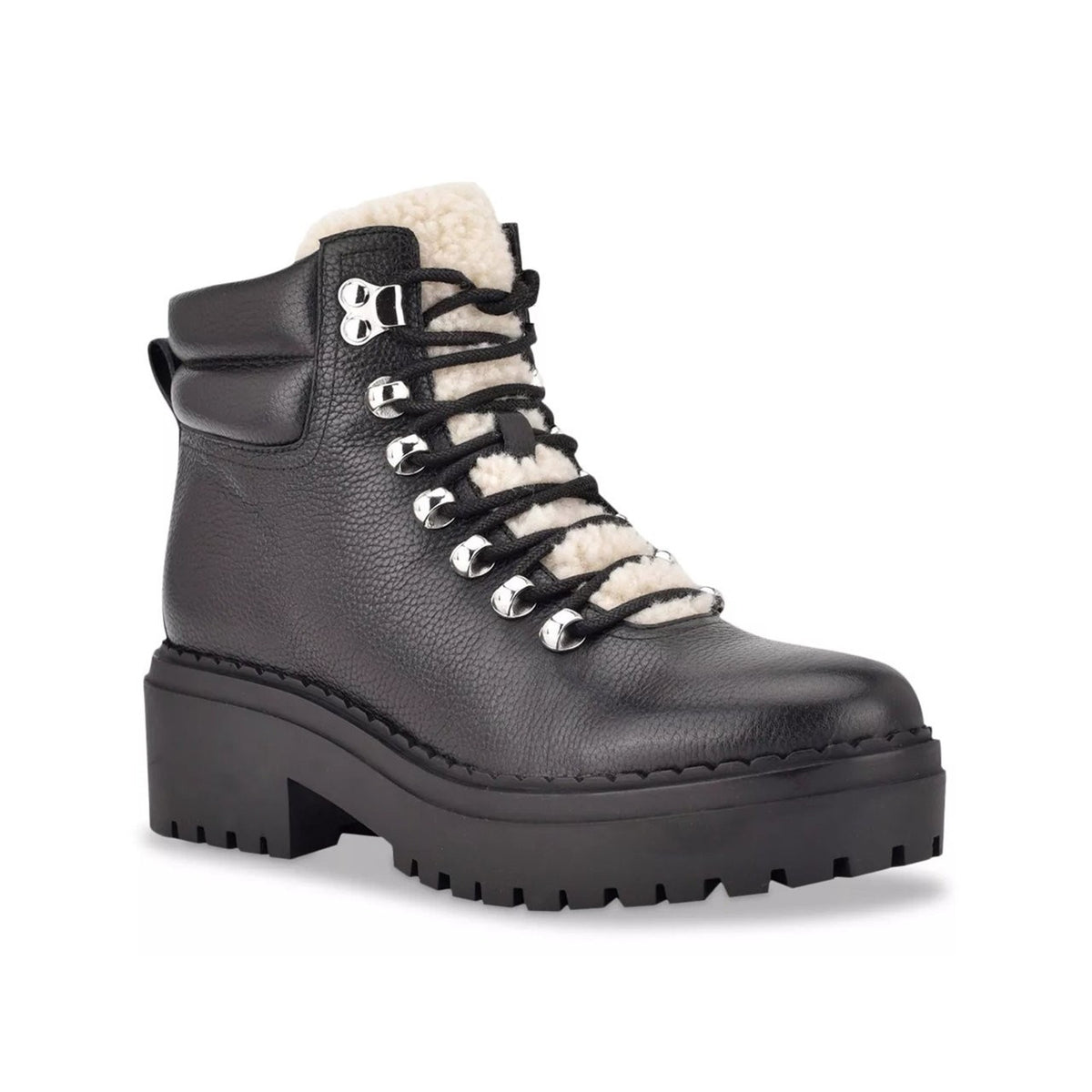 Marc Fisher Nairy Hiking Boots Women's Size 10 Black Leather