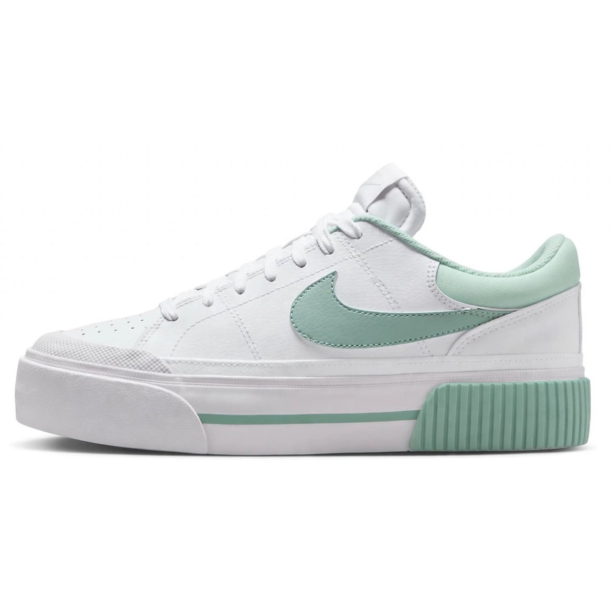 Nike Court Legacy Lift Womens Platform Sneakers White Mint Green Size 8