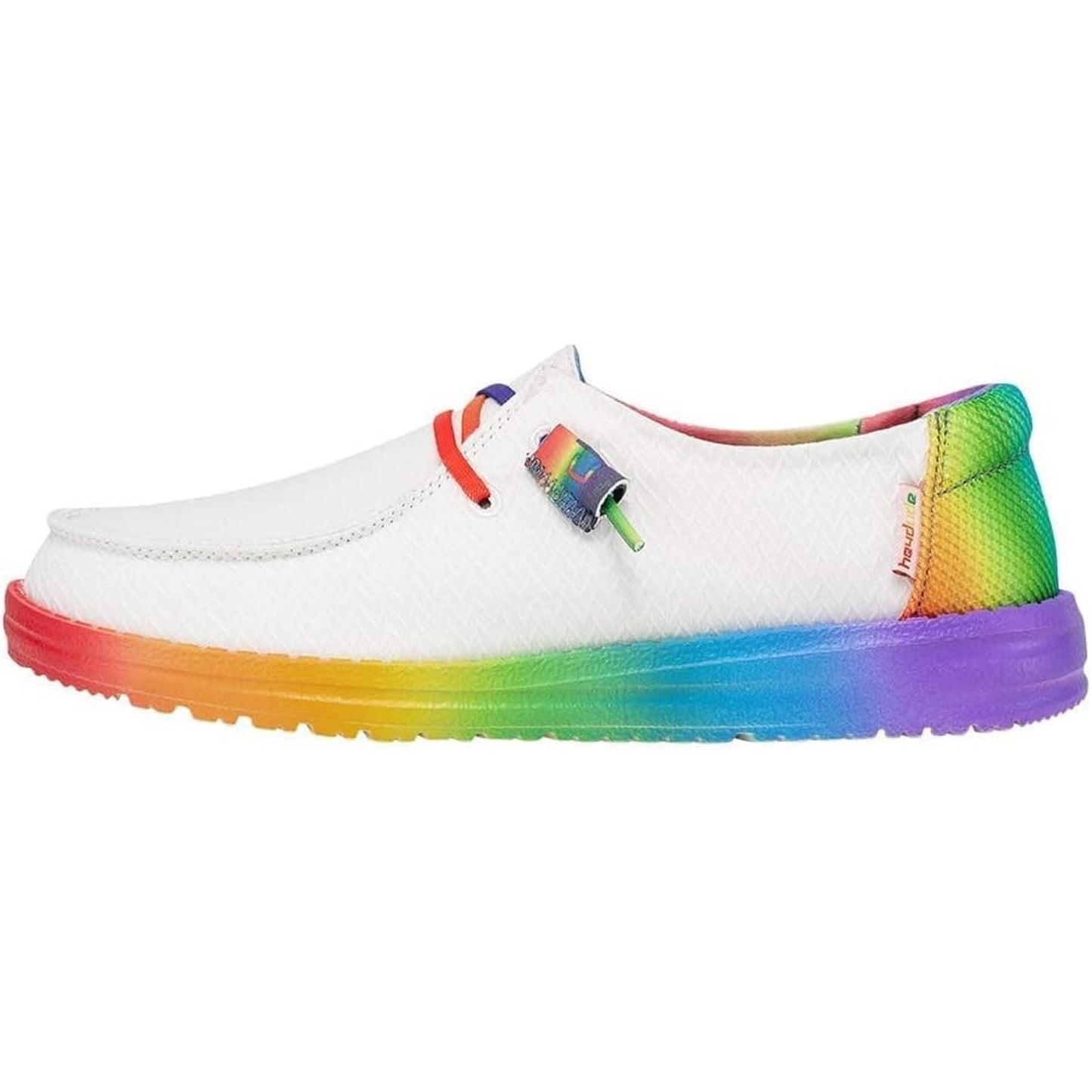 HEYDUDE Wendy Pride Canvas Shoes Unisex White Size 12 Women 11 Men Rare Limited