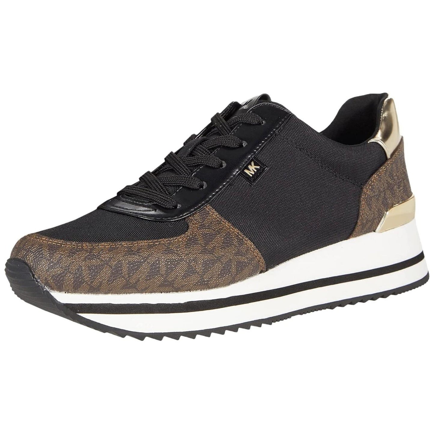 Michael Kors Monique BlackMesh Trainer Sneakers Brown Size 5.5 M