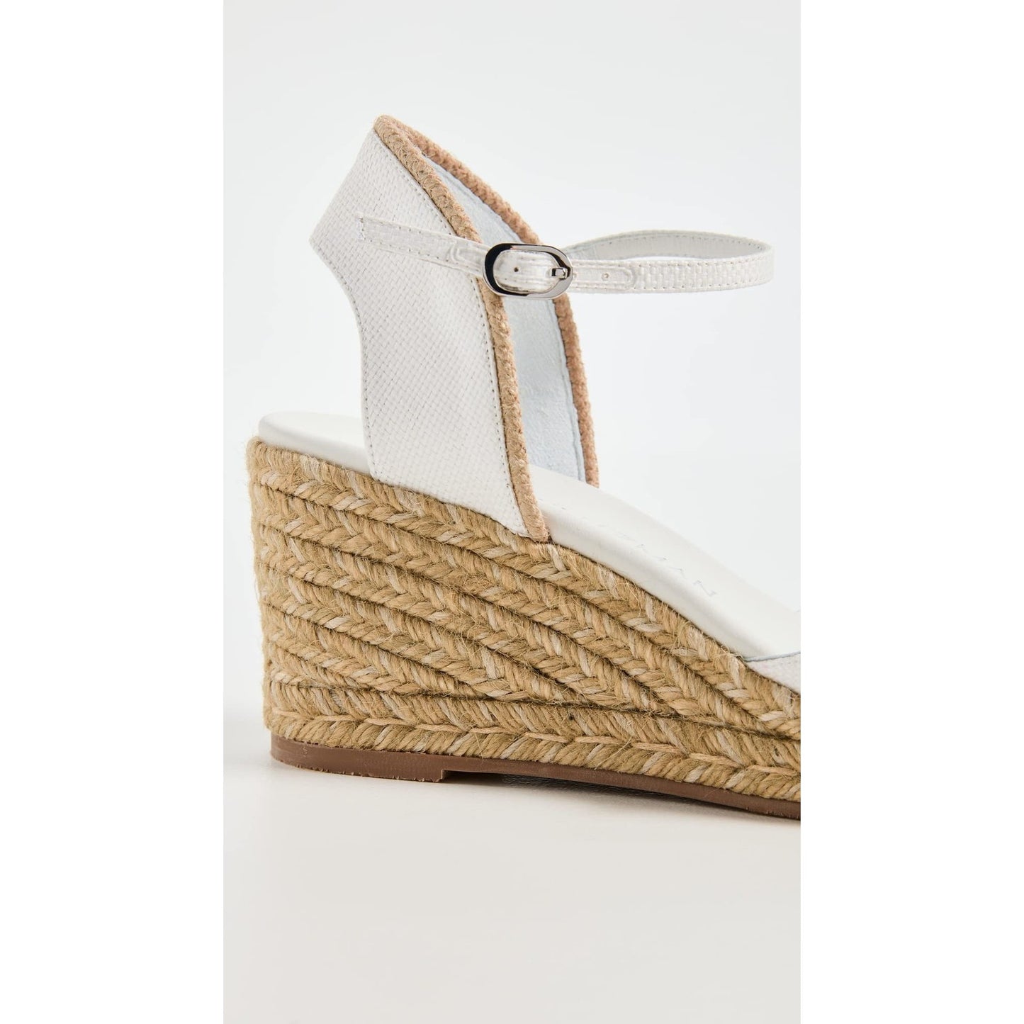 STUART WEITZMAN Mirela II cutout canvas espadrille wedge sandals White 8.5 B