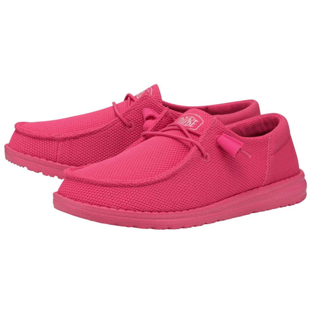 HEYDUDE Wendy Funk Mono Slip on Shoes Electric Pink Men 10.5 / Women 12