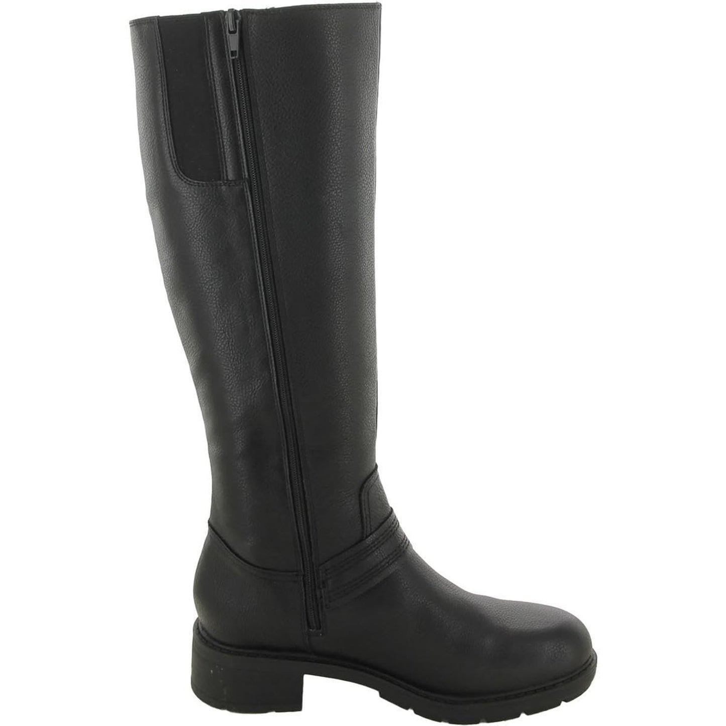 Clarks Hearth Rae Women's Black  Round Leather Heel Boot Size 8 M