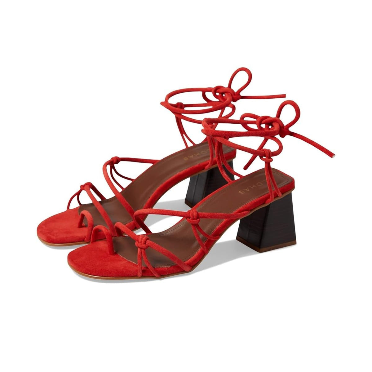 ALOHAS Goldie Paloma Women's Leather Suede Sandals Red Size 9