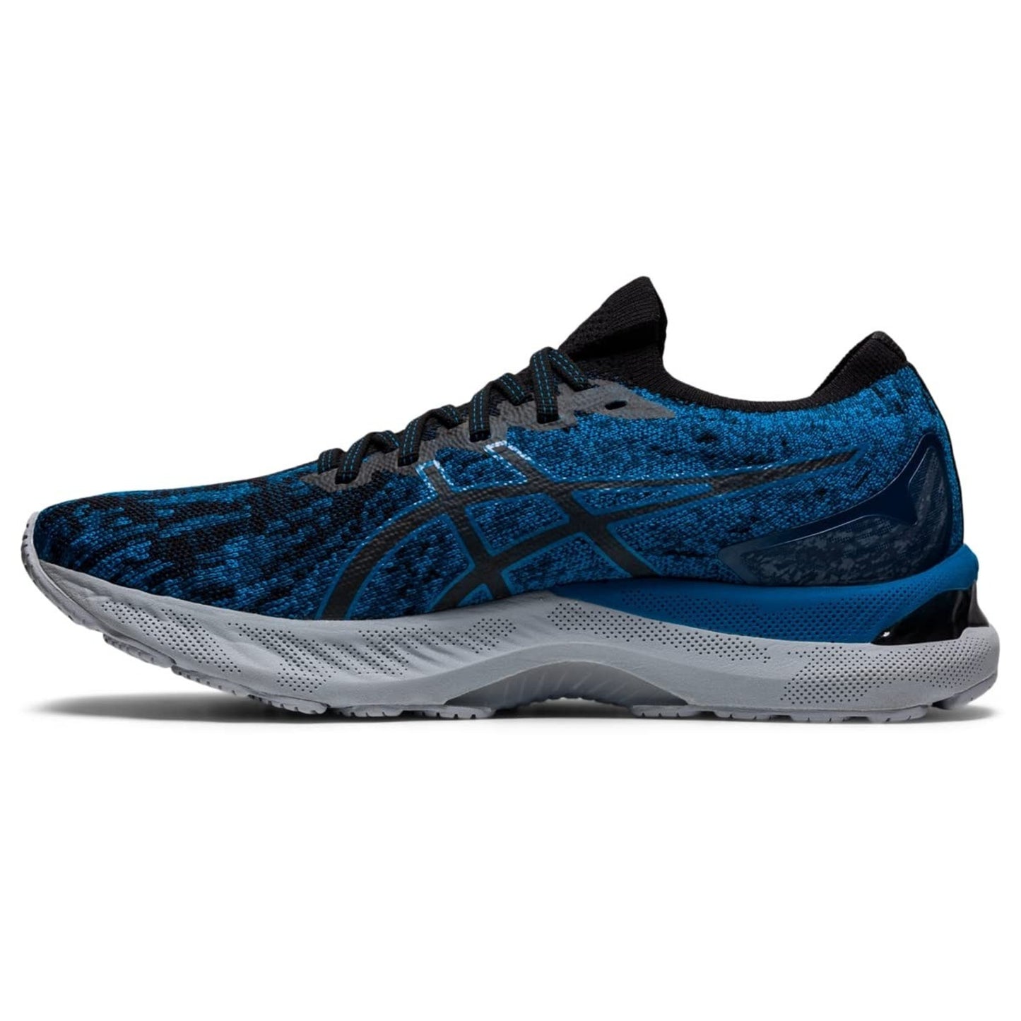 ASICS Men Gel Nimbus 23 Knit Running Shoes Reborn Blue/Black/Knit 9.5 M