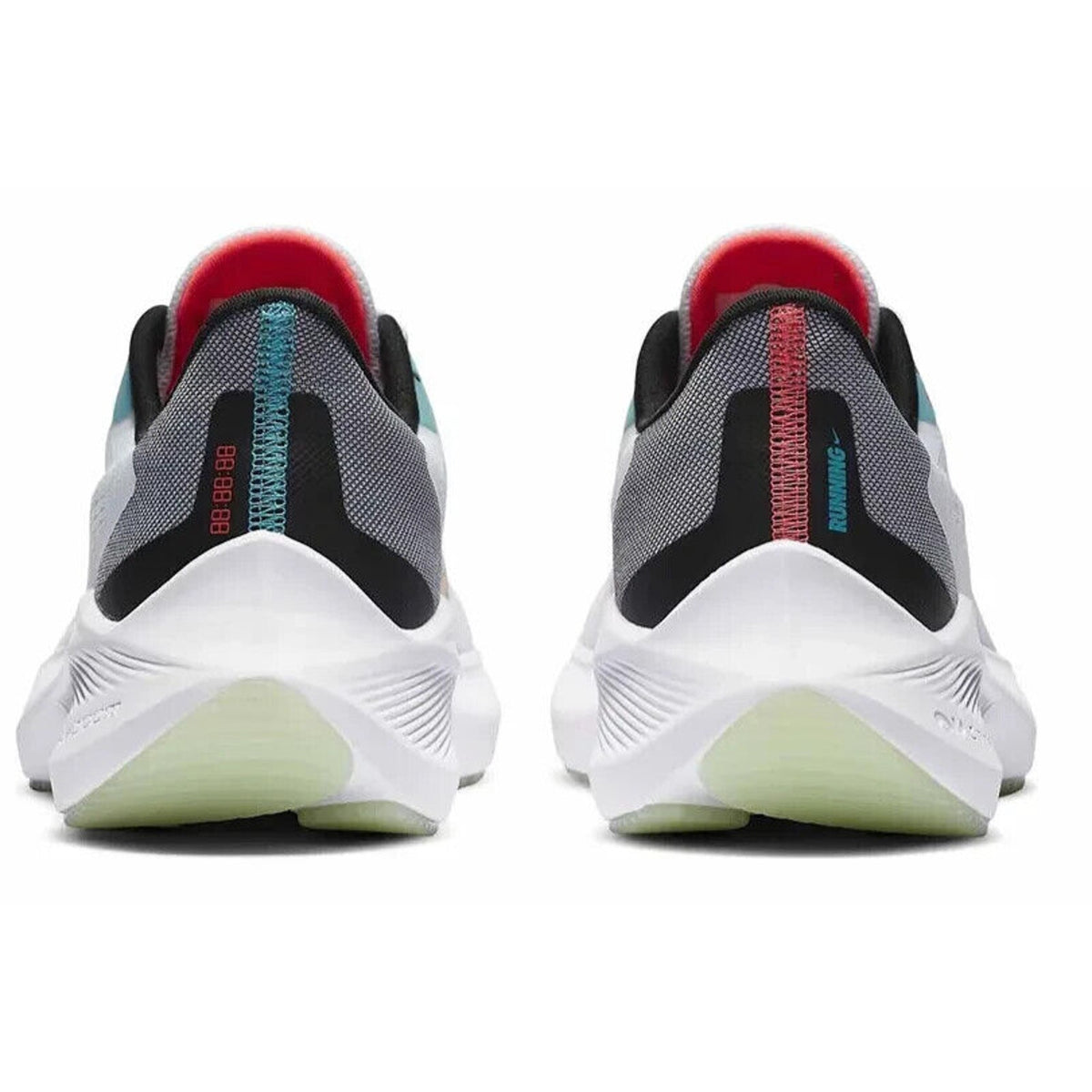 NIKE MENS ZOOM WINFLO 7 RUNNING SHOES White/Black/Flash Crimson Size 9.5