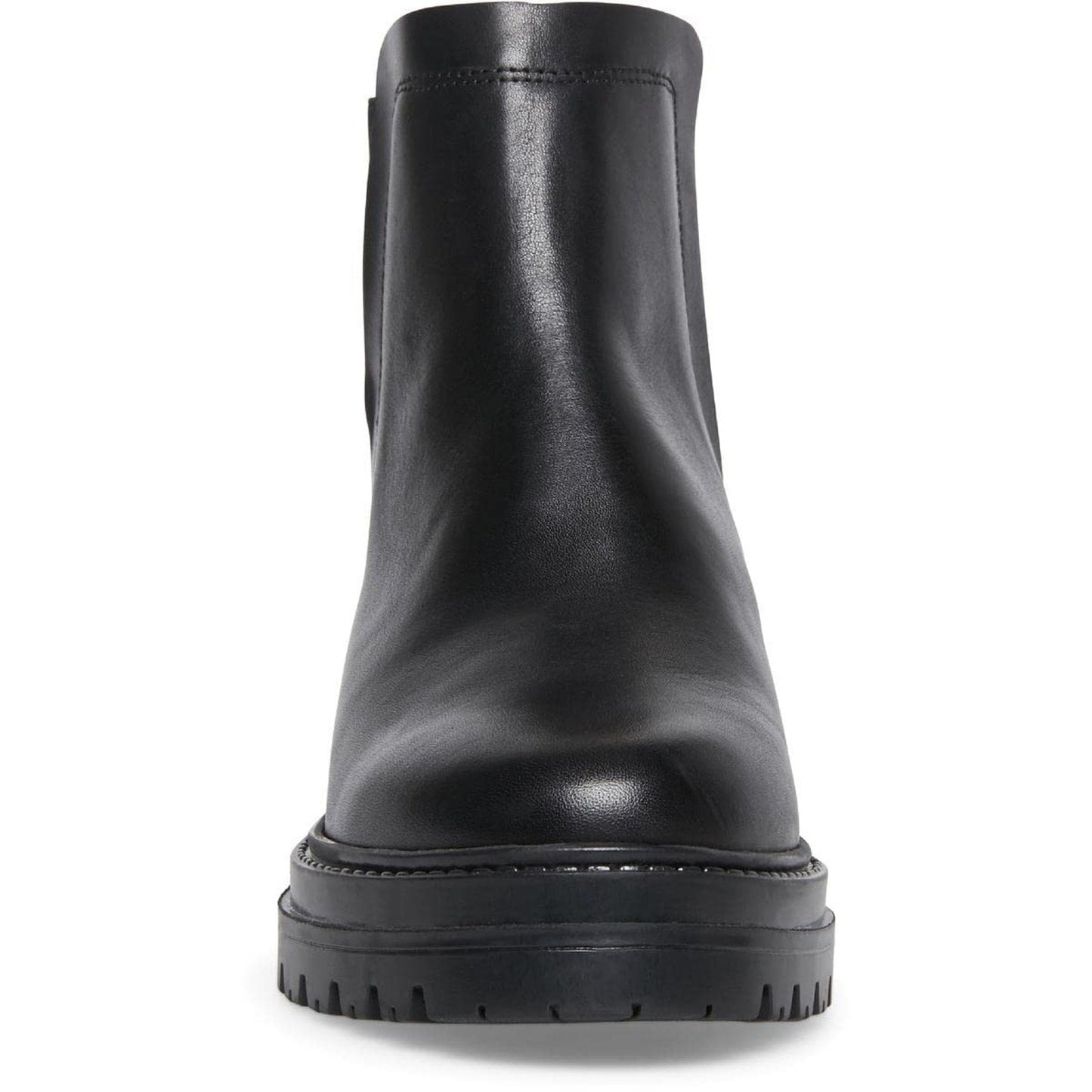 Steve Madden Moira Chelsea Boots Black Leather Lug Sole Women’s Size 7.5 Steve Madden