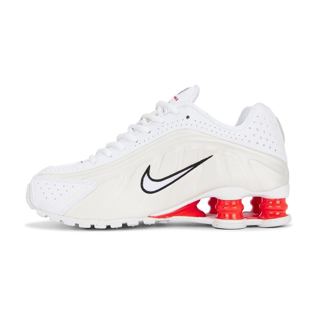 Nike Shox R4 GS Size 7Y White Sail Red Black Sneakers CW2626-102