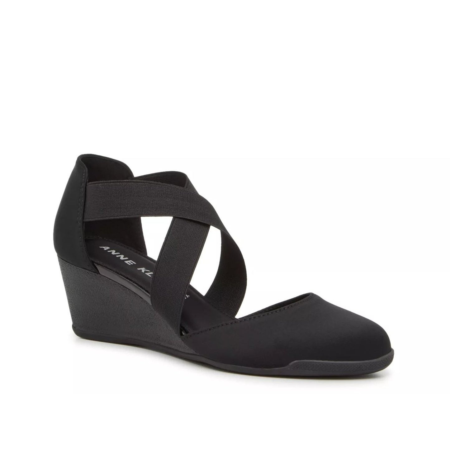 Anne Klein Ted Wedge Pump Women's Shoes - Black 8.5 M