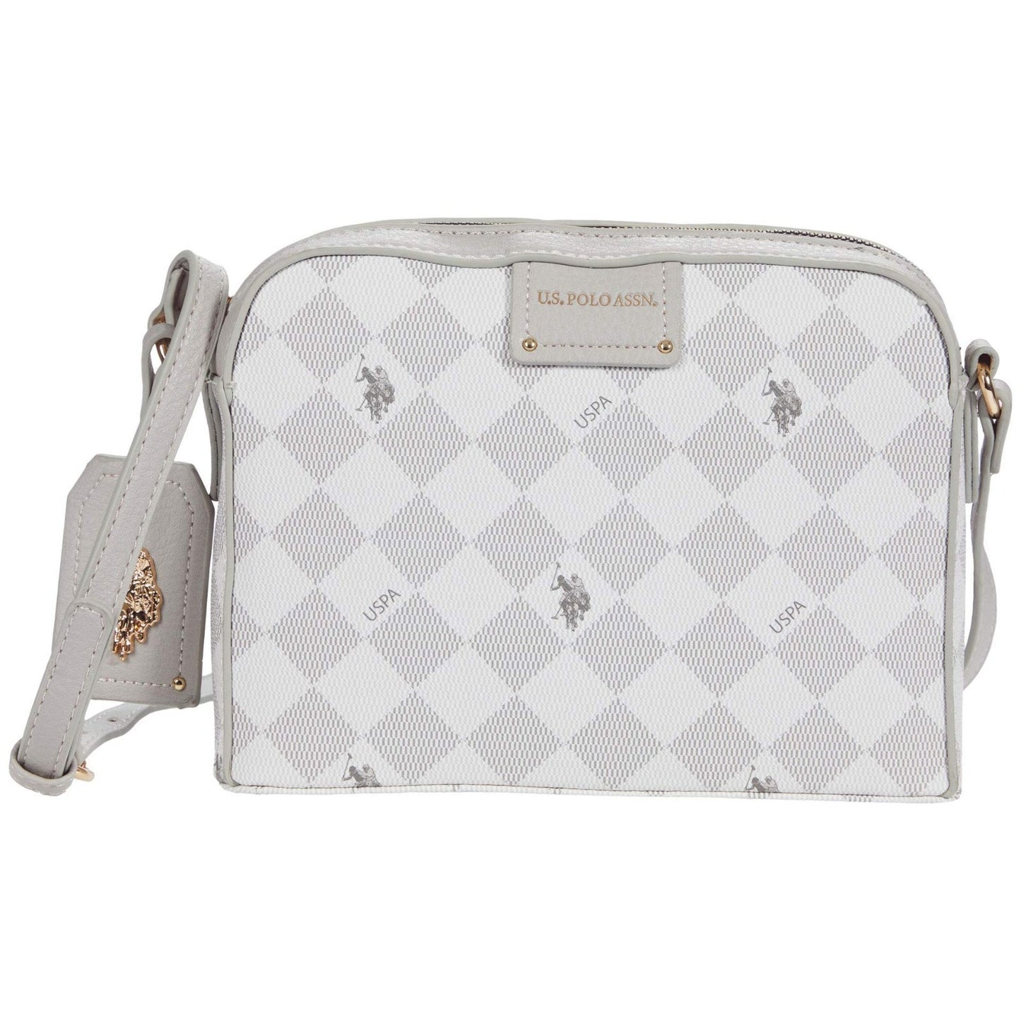 U.S. POLO ASSN. Diamond Signature Crossbody Grey One Size NEW
