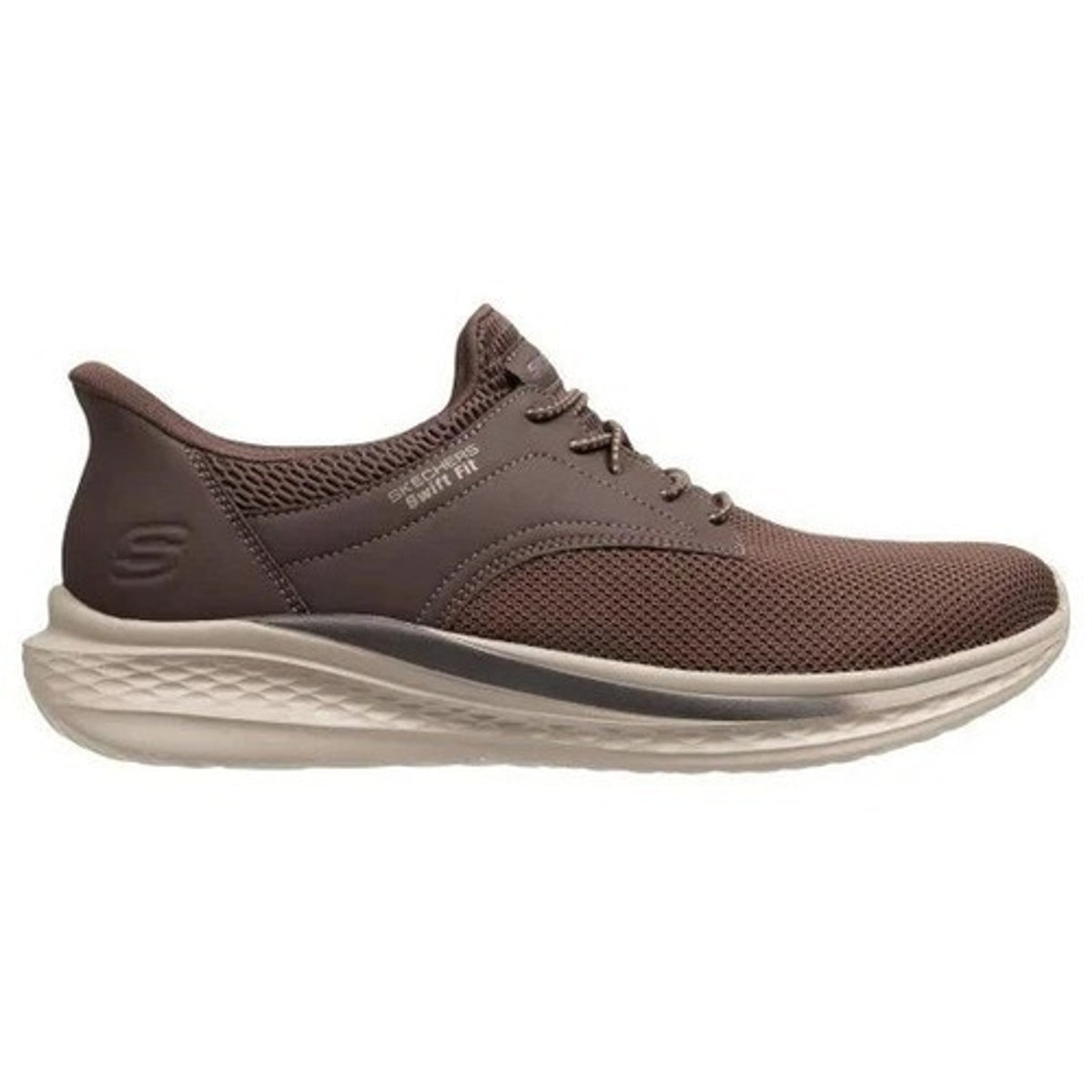 SKECHERS Hands Free Swift Fit Men's Slip on Low Top Sneaker Brown Size 11 M