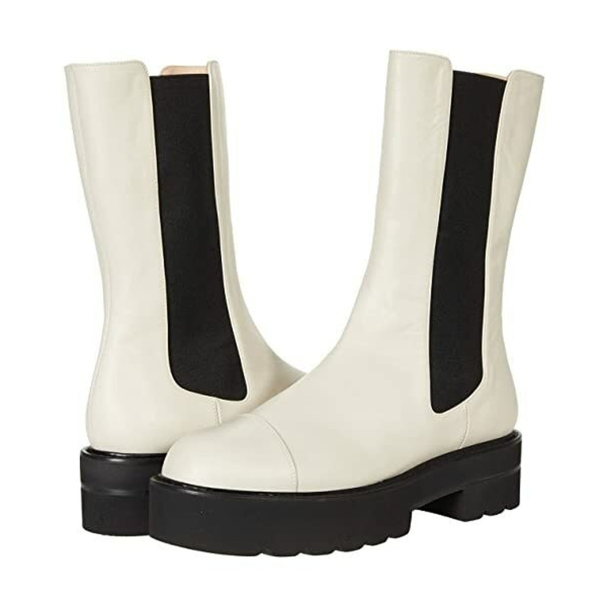 Stuart Weitzman Presley Ultralift 50mm platform boots Oat, Off White Size 11 M