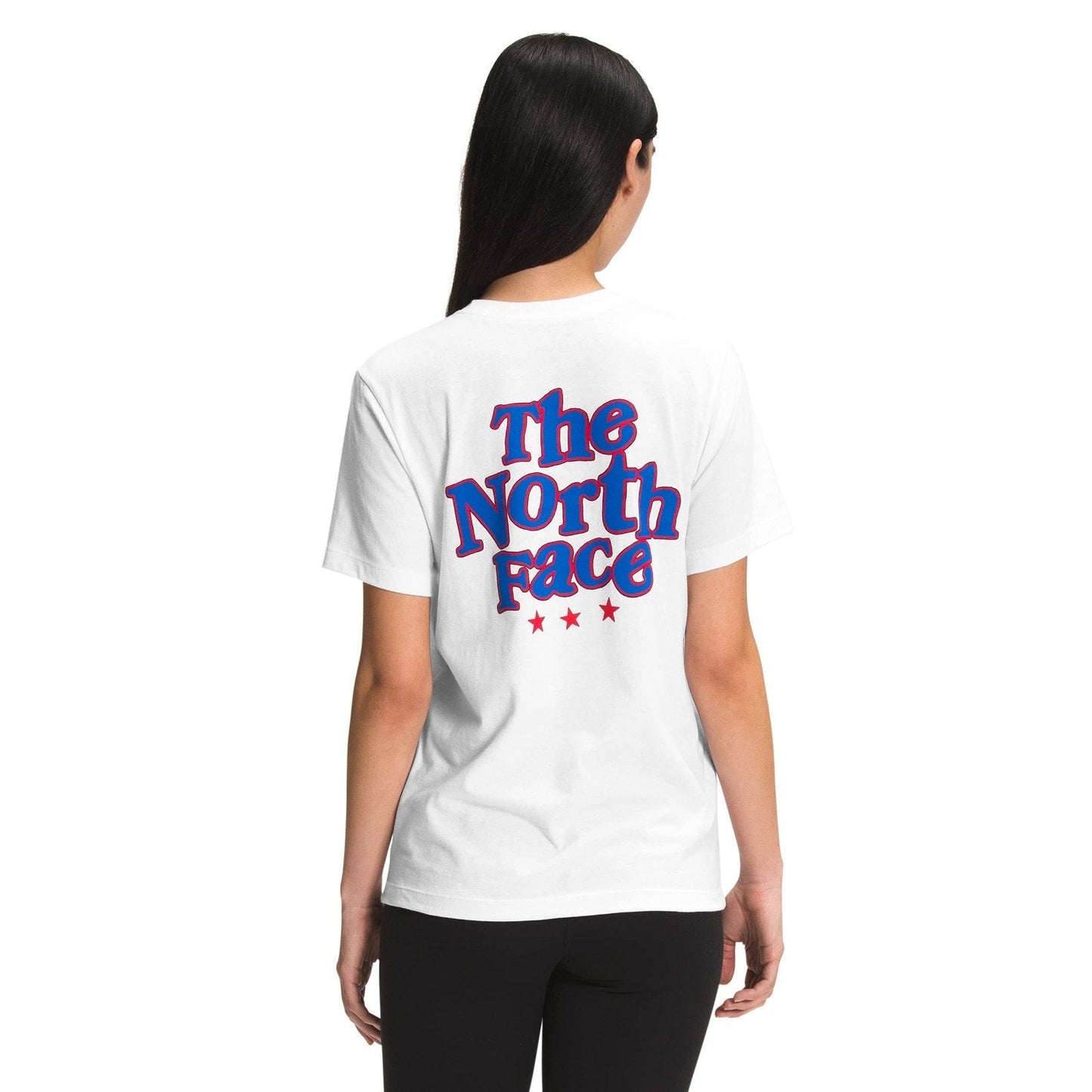 The North Face Crew Neck White USA T-Shirt Never Stop Exploring Womens Large The North Face