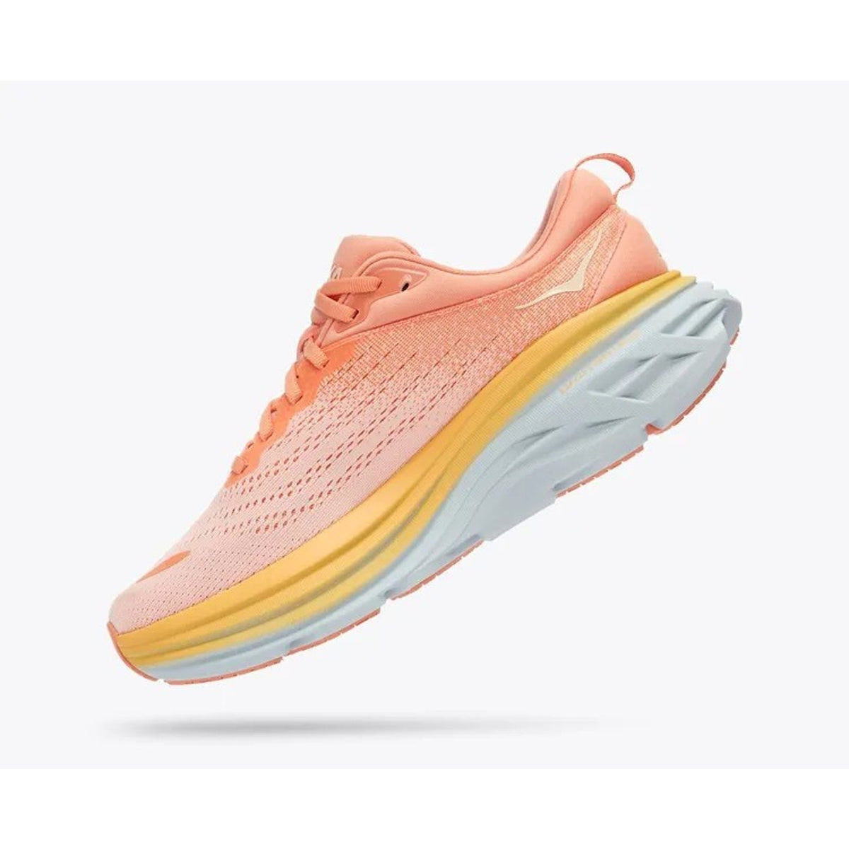 HOKA ONE ONE Bondi 8 Men's Running Shoe Peach Yellow Size 11 D Wide