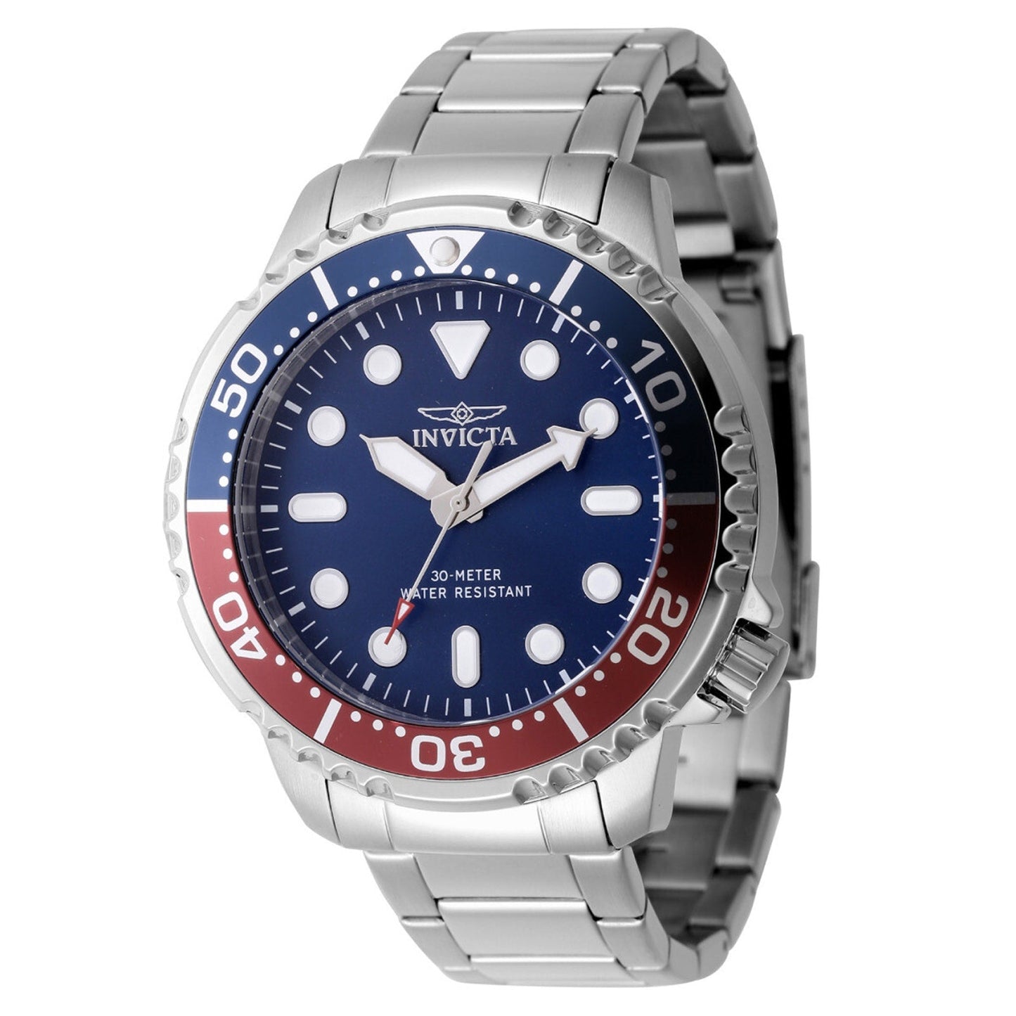 Invicta Pro Diver Silver Quartz 48Mm Blue Dial Men's Watch NEW in Box Invicta