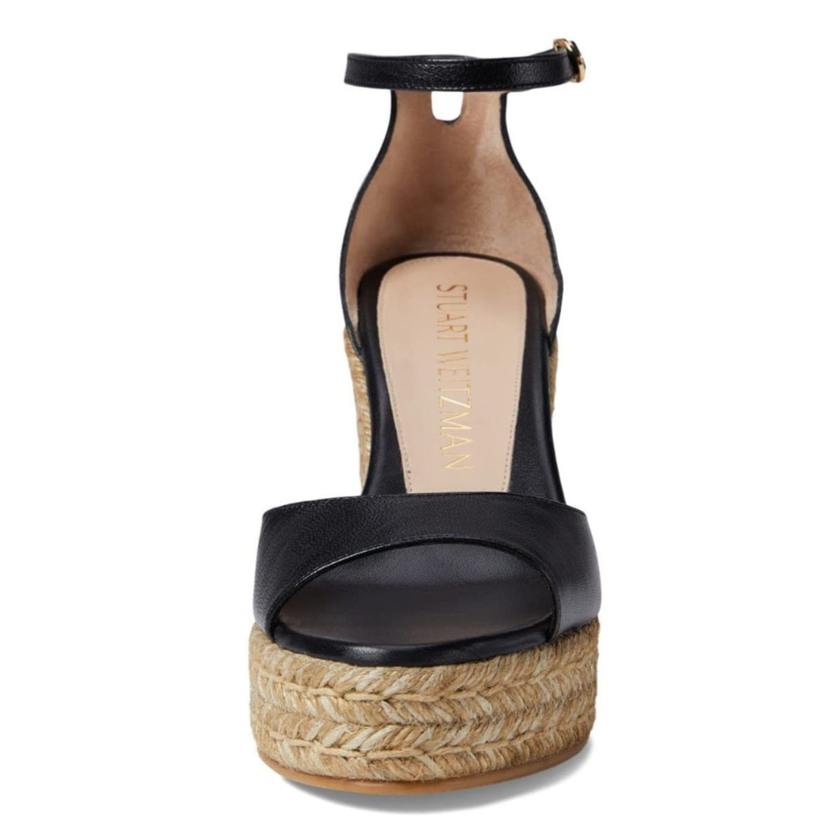 Stuart Weitzman Espadrilles Nudistcurve Wedge Women Sandal Tan Leather Shoes 8.5
