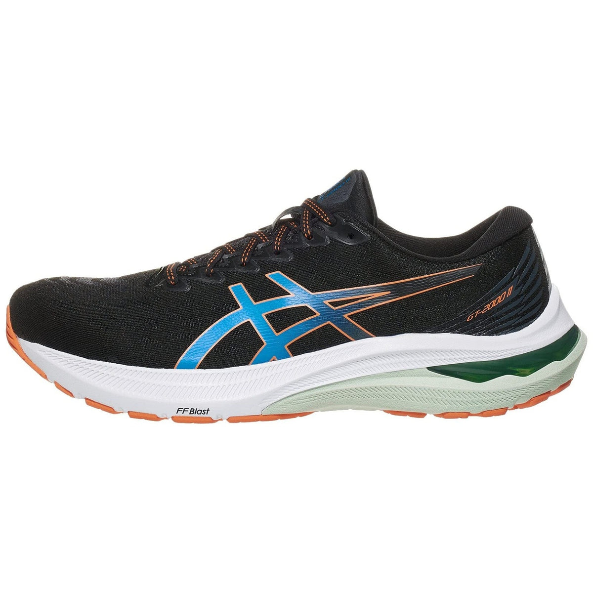 ASICS GT-2000 11 Men's Running Shoes - Sun Peach Black Mesh Size 9