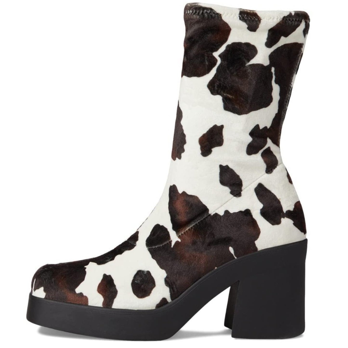Steve Madden Klayton Platform Boot Women Size 9.5 Cow Print Chunky Heel