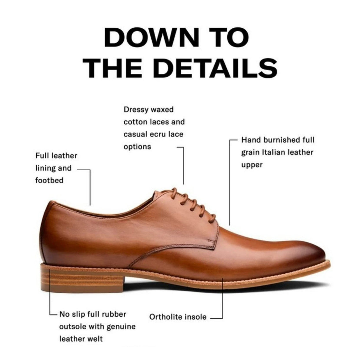 Blake McKay Damon Oxford Brown Leather Almond Plain Toe Lace Up Shoes Size 12