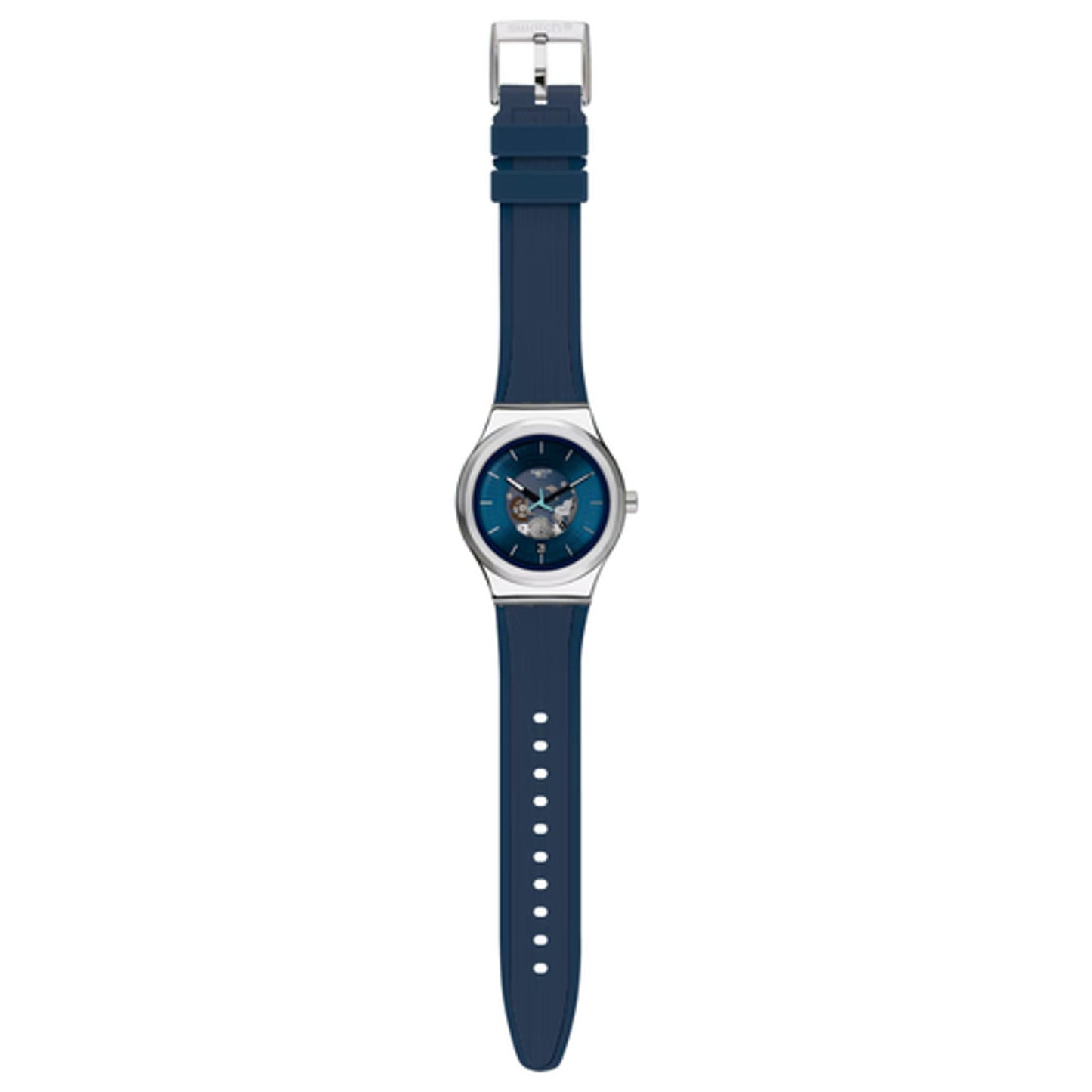 Swatch Irony Blurang Automatic Skeleton Quartz Watch Sistem51 Model YIS430 New