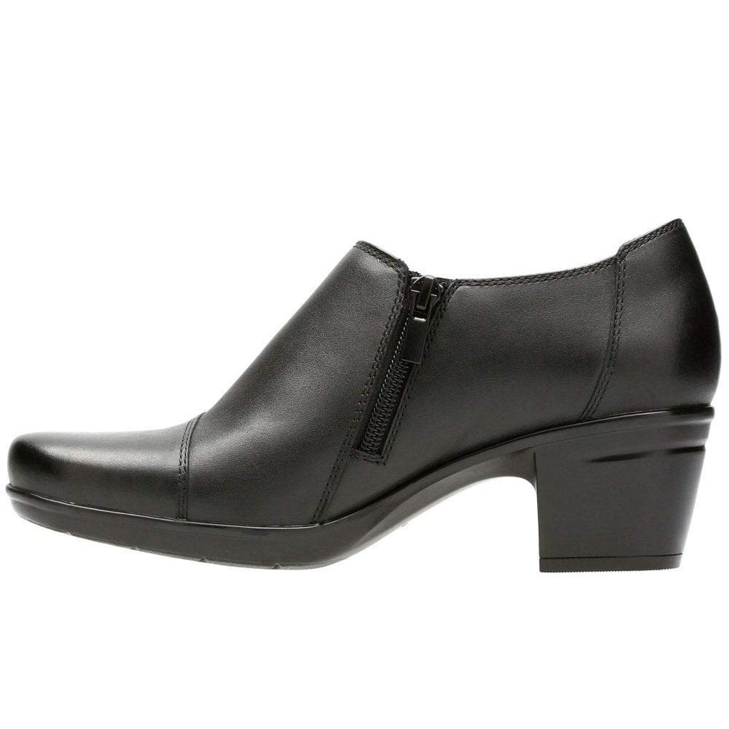 Clarks Emslie Warren Women's Loafer Shoes Slip-On Leather US 9.5 M Black Shoes