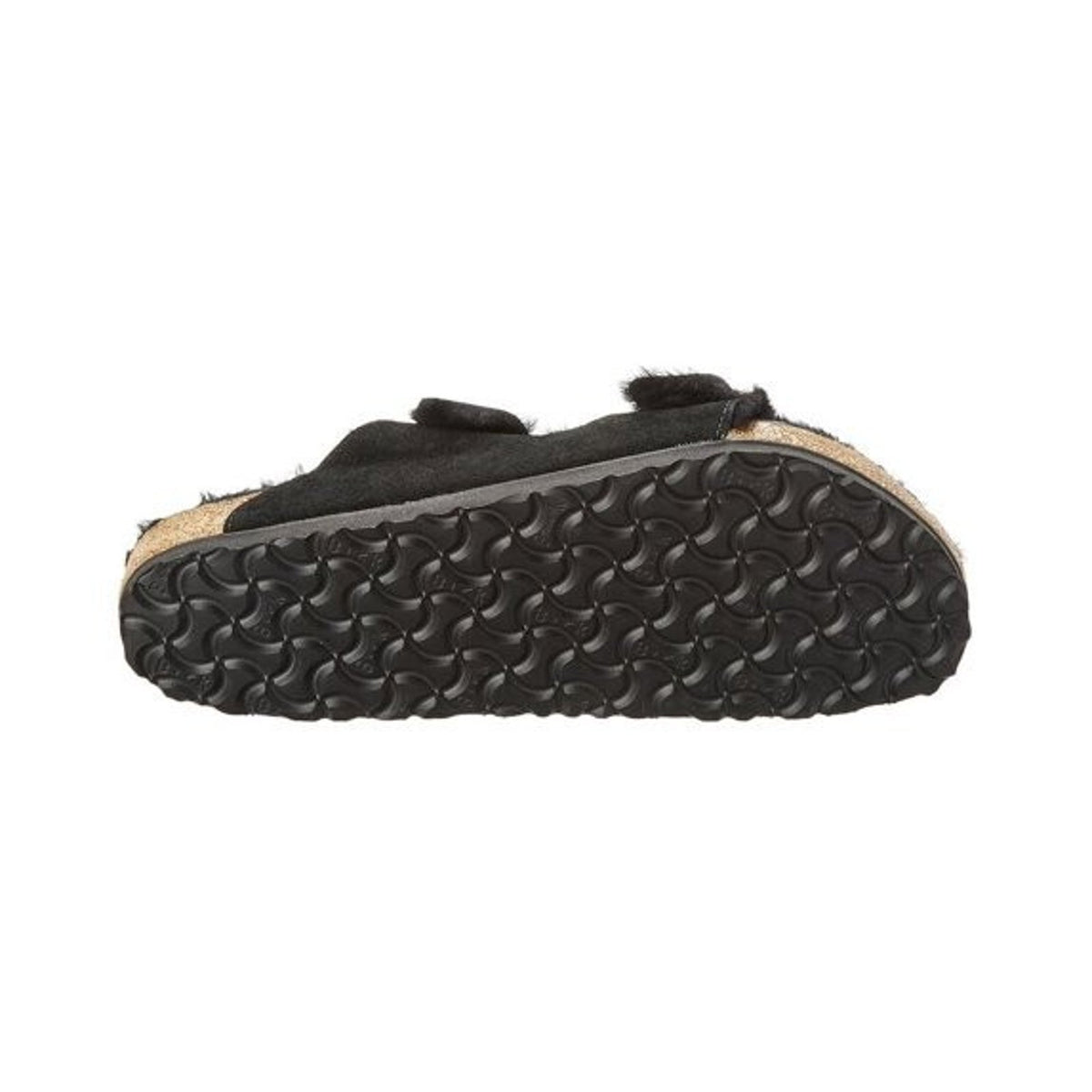 Birkenstock Arizona Sandal Black Shearling Suede Buckle Men 9 / Women 11 EU 42 N