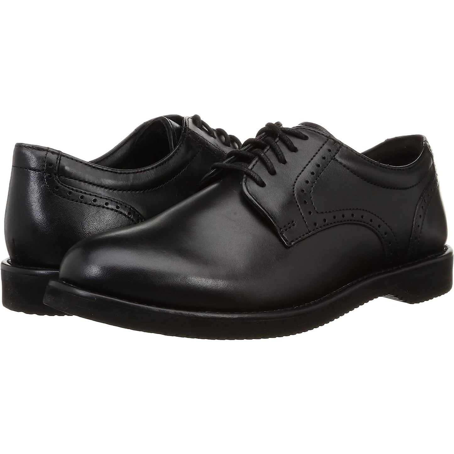 Rockport DresSports Oxford Plain Toe Black Leather Mens Dress Shoes 9.5 M