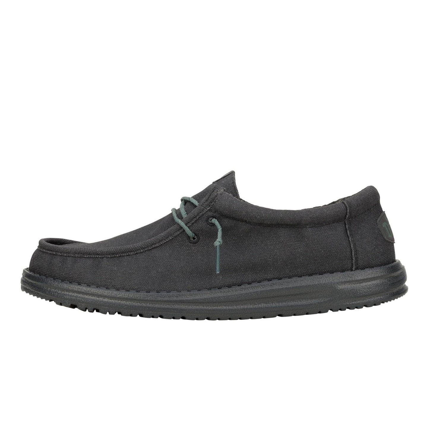 HEYDUDE Wally Waxed Canvas Black Men's Slip On Loafer Shoes Size 12 M