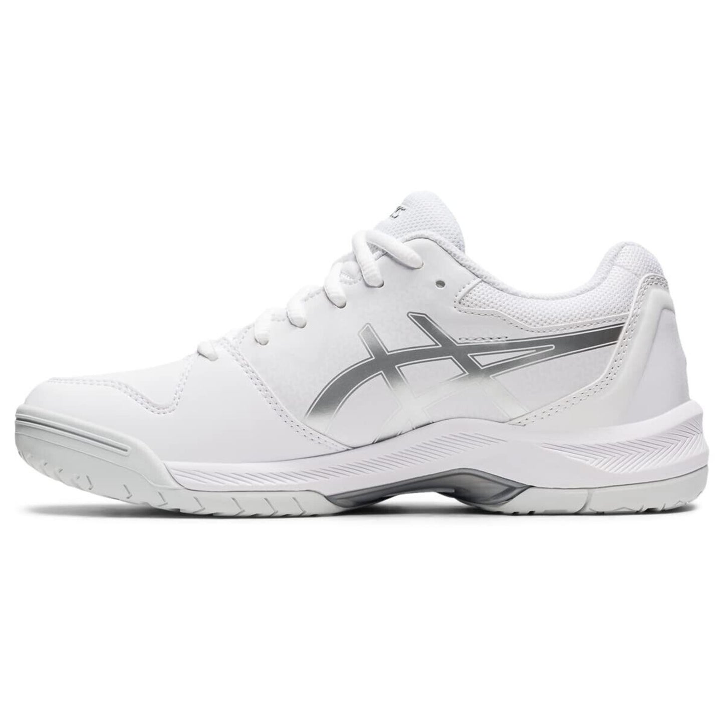 ASICS Women's Gel-Dedicate 7 Tennis Shoes, White/Pure Silver US 8.5