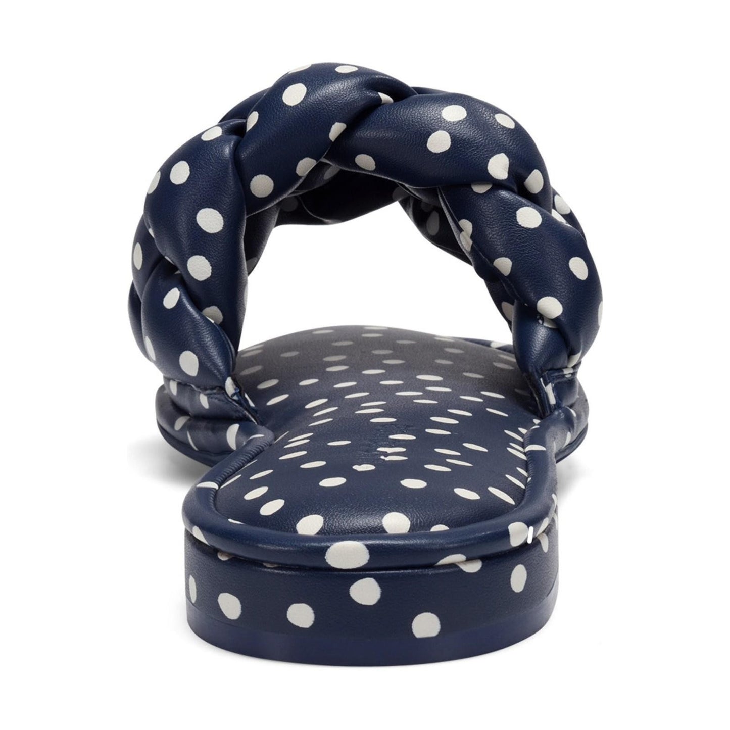 Aerosoles Jerome Slide Sandal In Navy/ Eggshell Polka Dot 11 B M