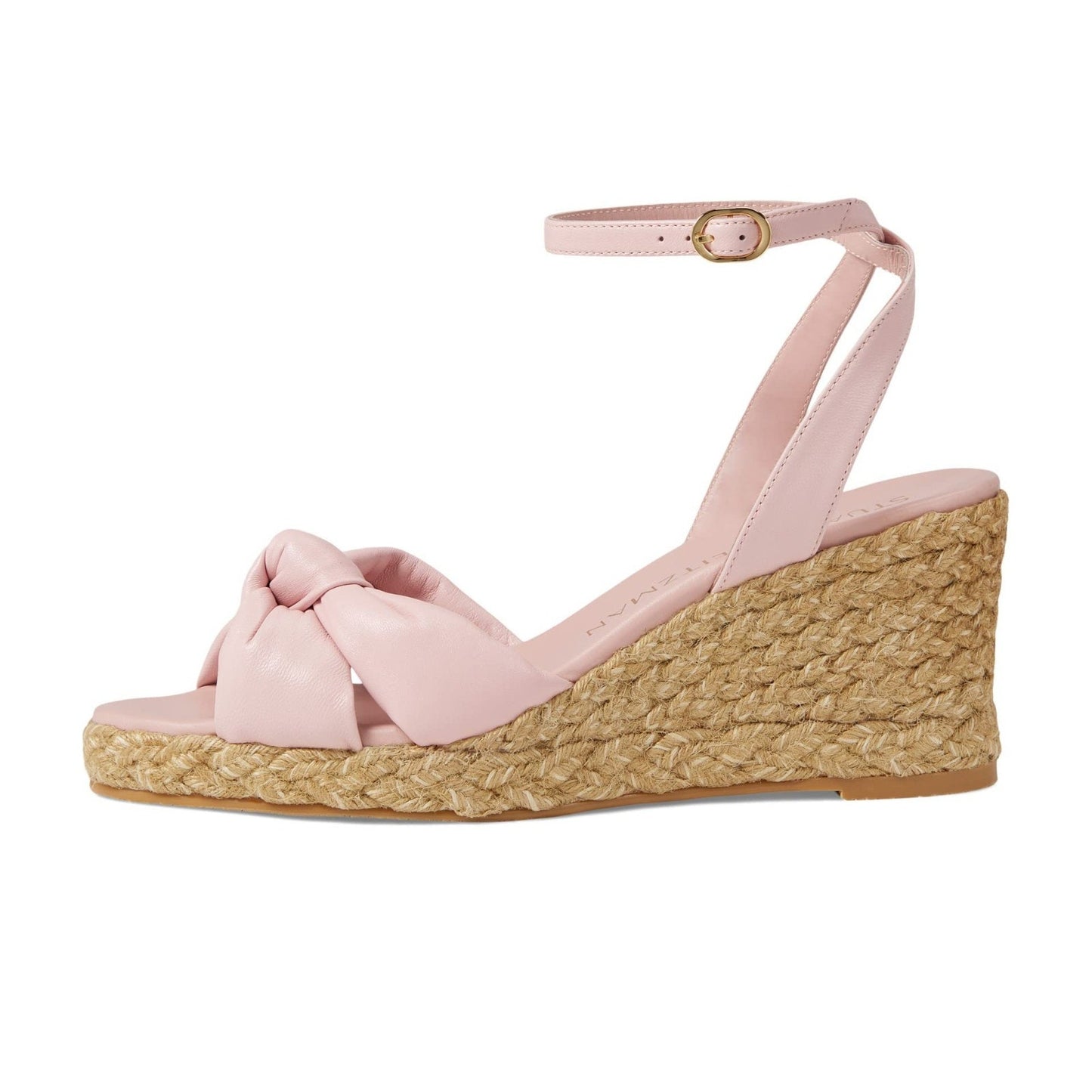 Stuart Weitzman Playa Espadrille Knot Wedge Ballet/Natural 9.5 B