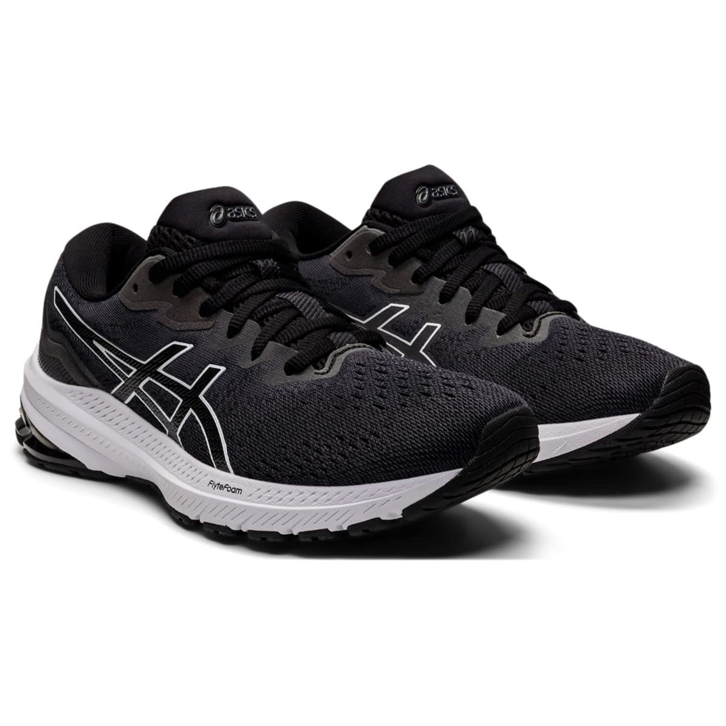 ASICS Women's GT-2000 10 Running Shoes, Black/White Size 5.5 M