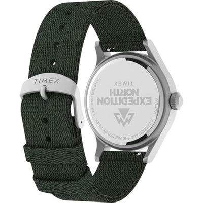 Timex Men's Expedition Sierra 40mm Watch Green Strap Blue Dial Silver-Tone Case