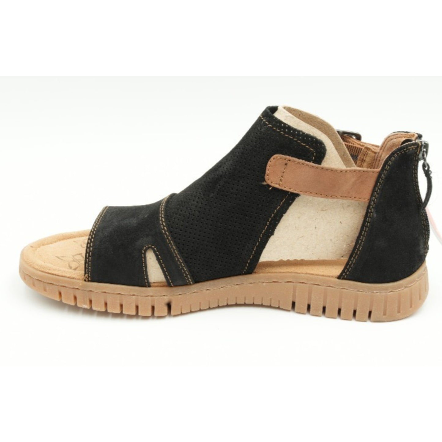 Comfortiva Cerstin Women's comfort Low heel casual sandal Black Suede Size 9.5 M
