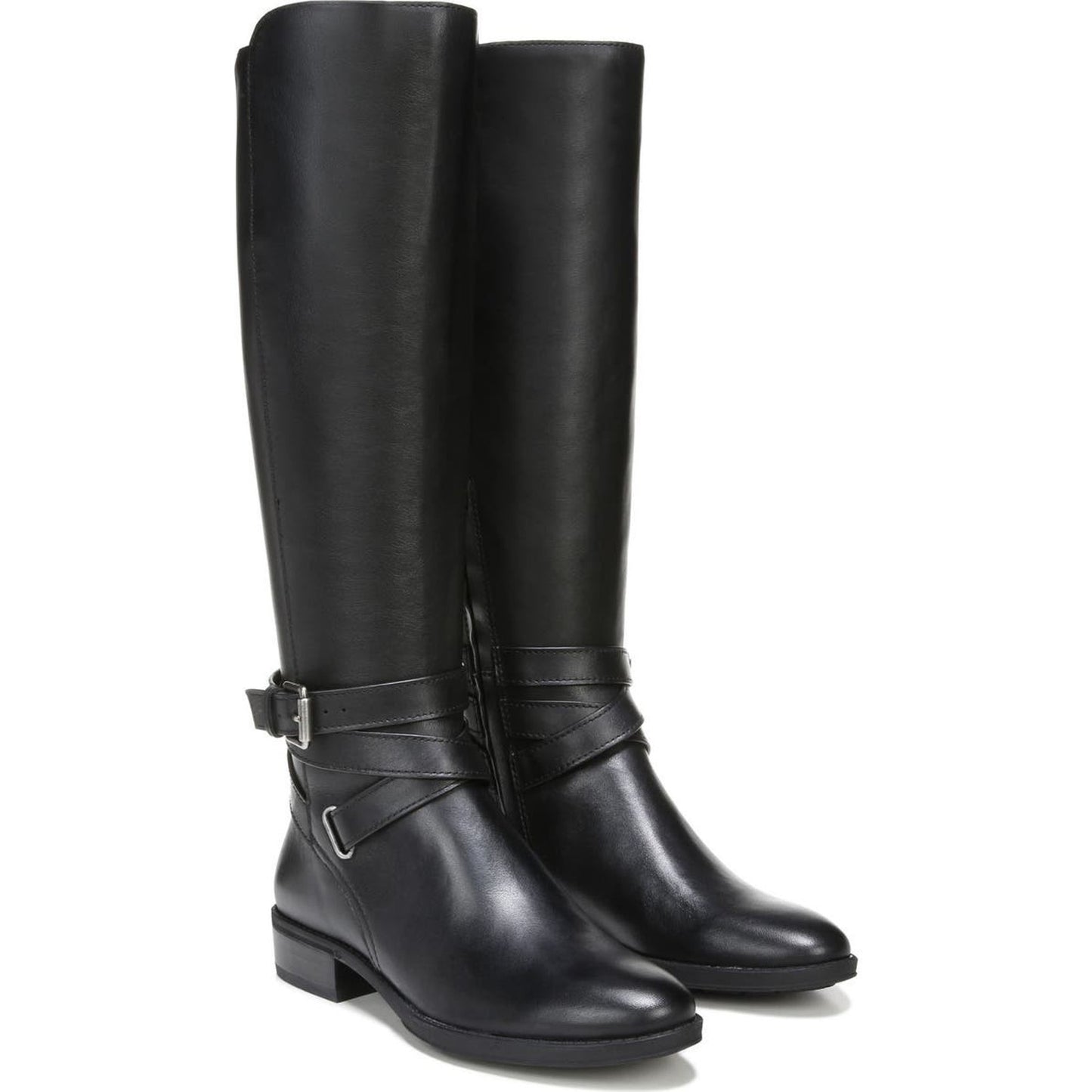 Sam Edelman Womens Pansy Leather Knee-High Boots Black 9.5 Medium