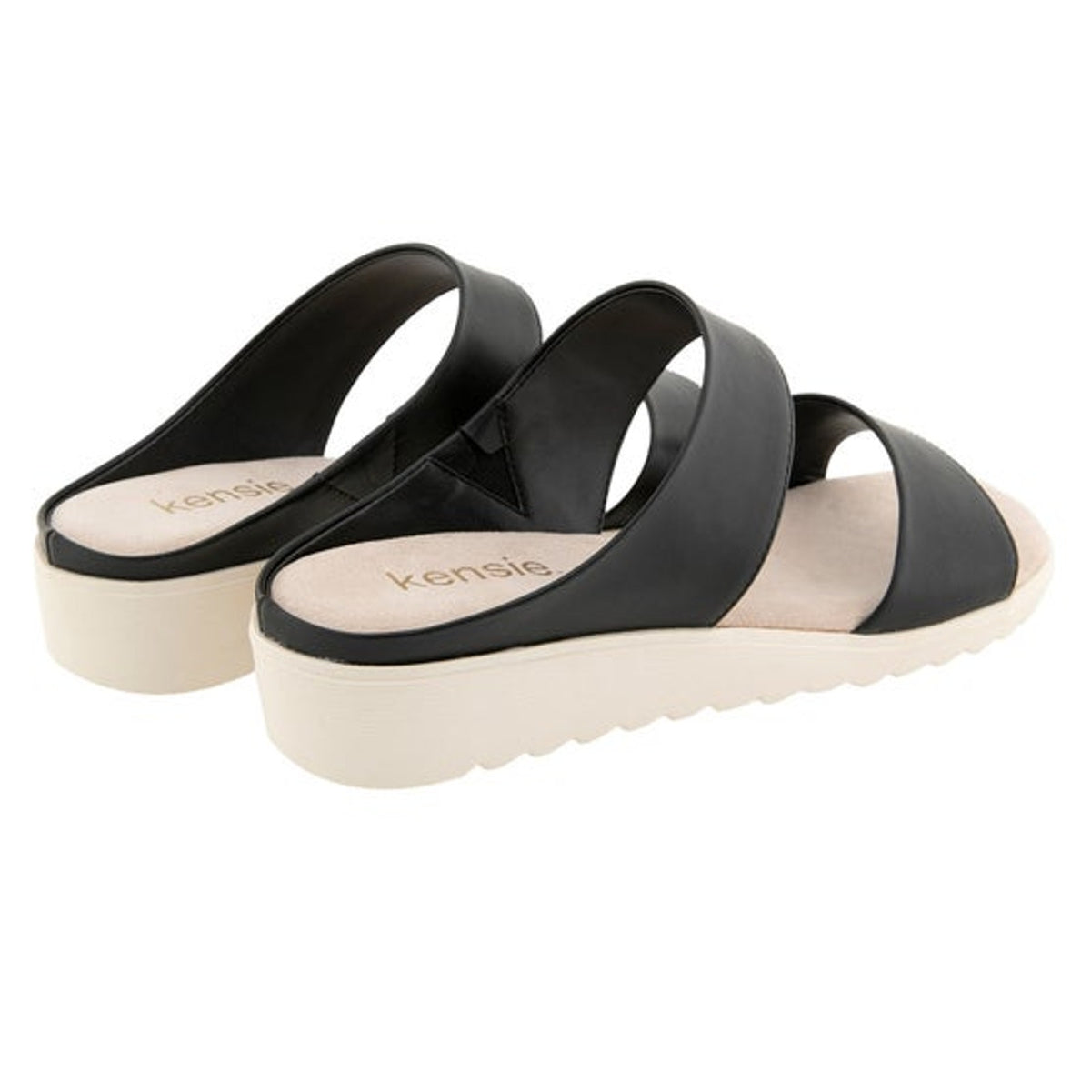 Kensie Women's Endy Comfort Slide Sandals Black Size 7 M