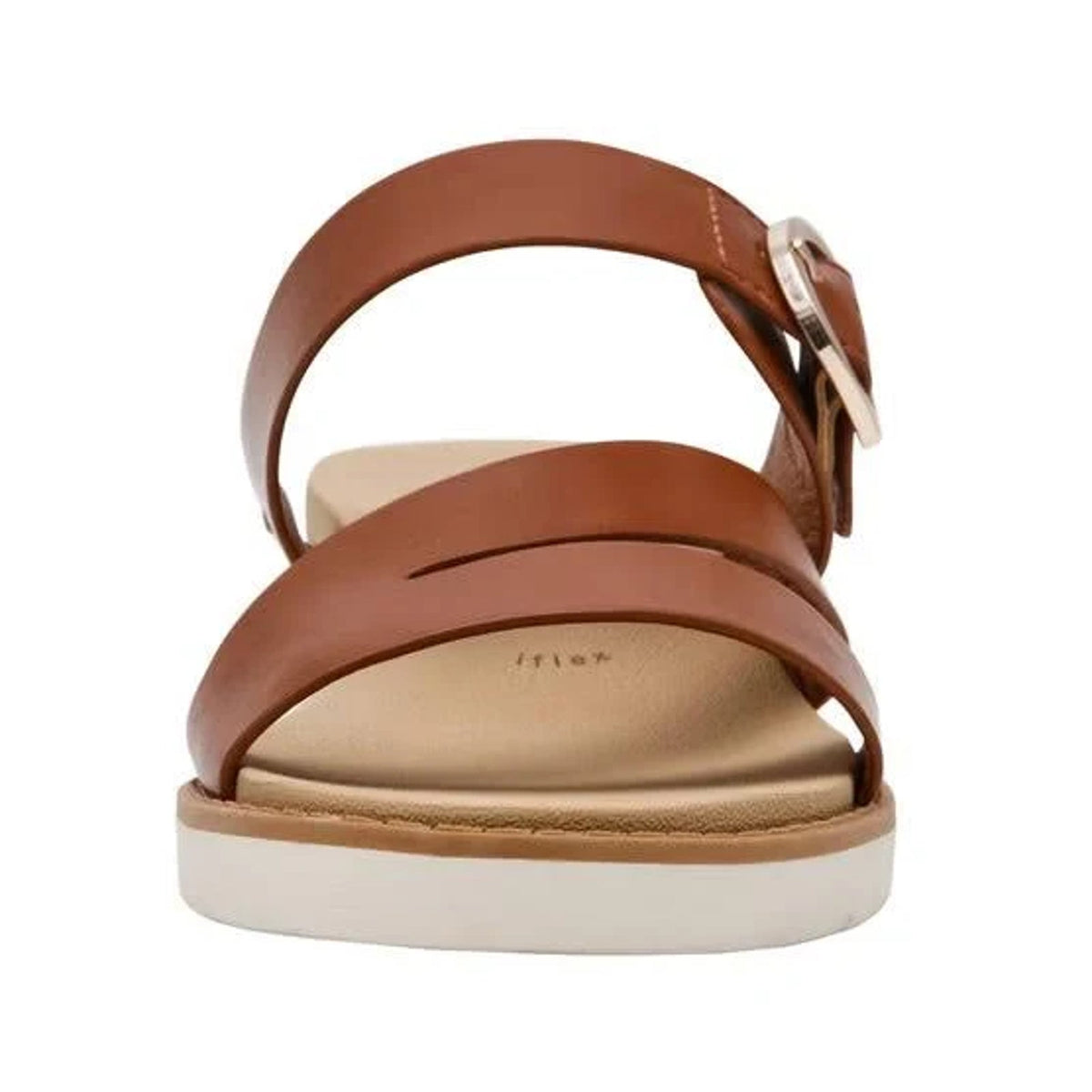 Anne Klein Lalasa Womens Wedge Sandal White Buckle Strap Size 8 M