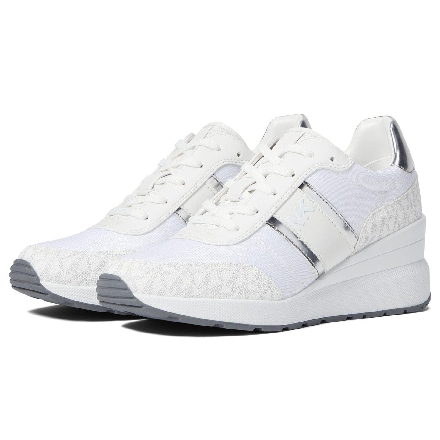 Michael KORS Women Mabel Trainer, Mk LogoTech canvas Bright White 9 M Michael Kors