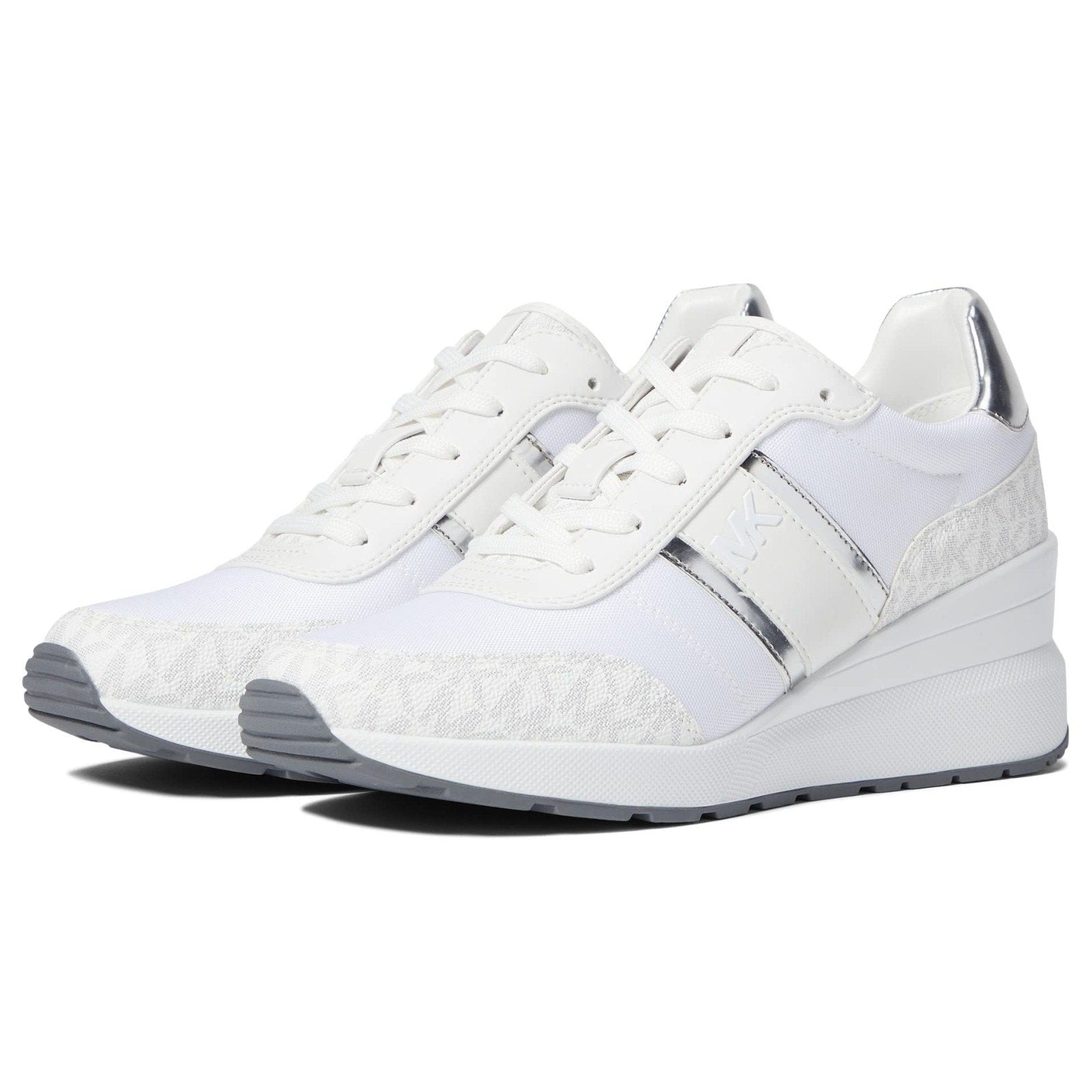 Michael KORS Women Mabel Trainer, Mk LogoTech canvas Bright White 9 M Michael Kors