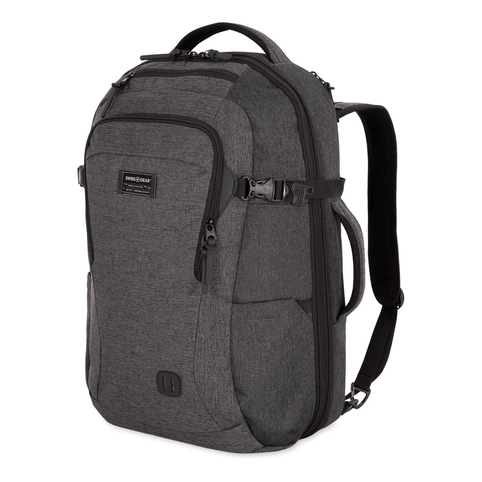 SwissGear Hybrid Travel Laptop Backpack 22 in - Heather Gray SWISSGEAR