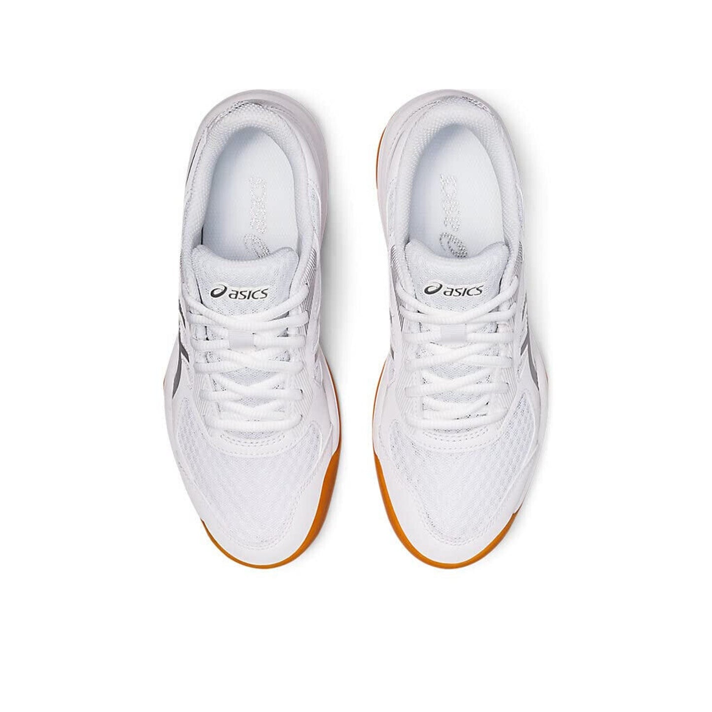 ASICS Women's Upcourt 5 Volleyball Shoes, 5.5, White/Pure Silver