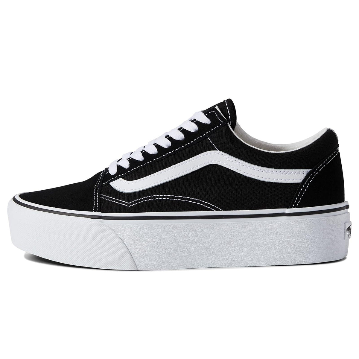 Vans UA Old Skool Stackforms, Black/True White, 10.5 US Women/9 US Men