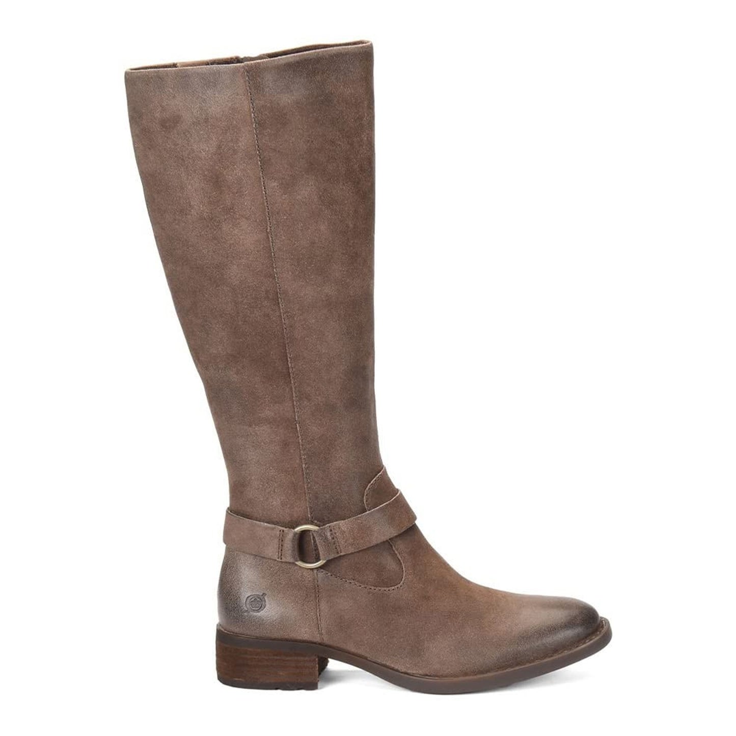 NEW Born Women's Saddler Boots Taupe Distresed Suede Size 7.5 M
