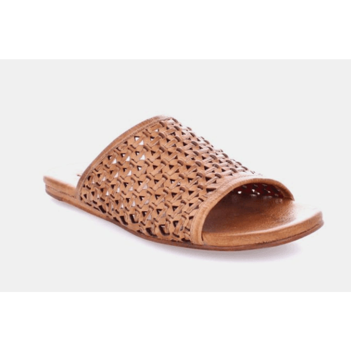 Bed|Stu Minerva Women's Leather slide sandals Tan Rustic 7.5 M
