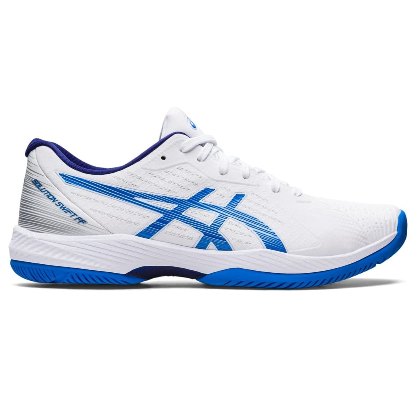 ASICS Men's Solution Swift FF White/Electric Blue Tennis Shoes Size 11.5 M