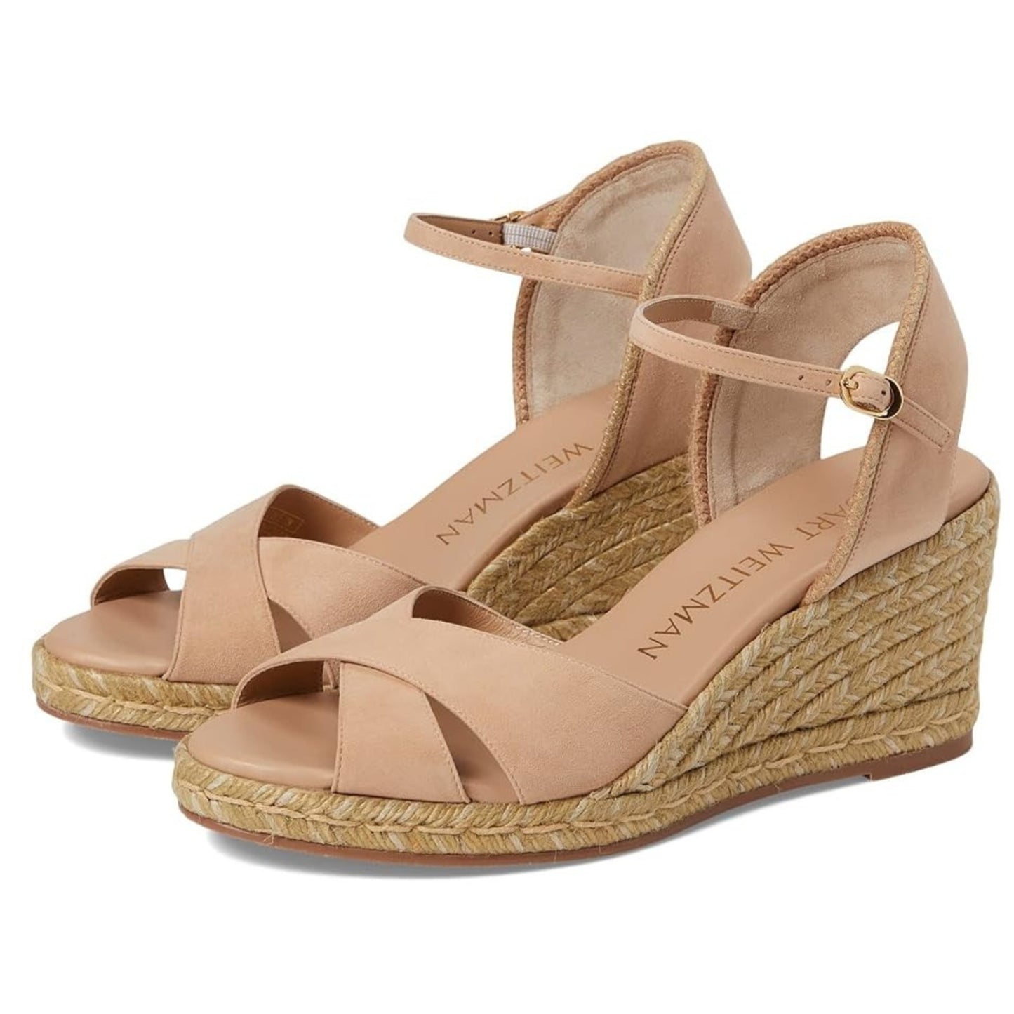 Stuart Weitzman Mirela II Women's Espadrille Wedge Sandals – Adobe/Natural 8.5 B