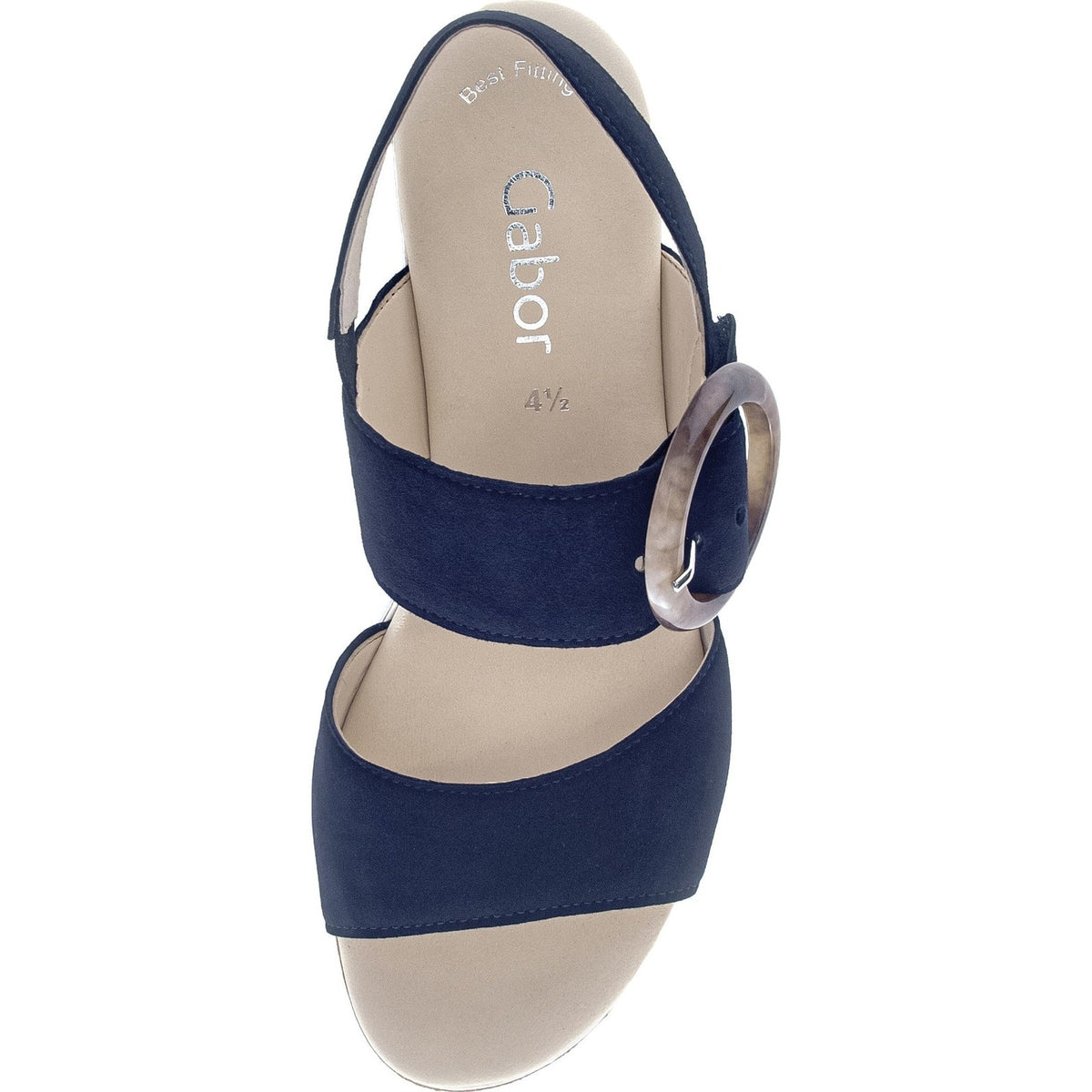 Gabor Keil Women's platform wedge Sandals Blue Nubuk Size 6.5