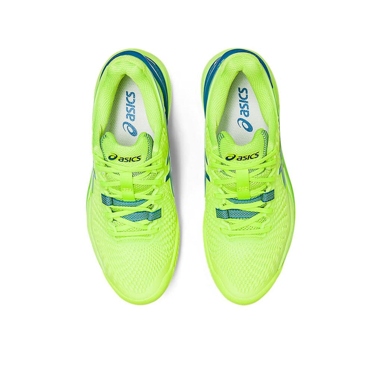 ASICS Women's Gel-Resolution 9 Clay Tennis Shoes Hazard Green/Reborn Blue 12 B